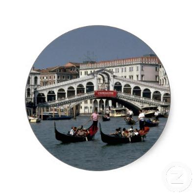Foto Puente de Rialto, Venecia Pegatinas Redondas foto 270539