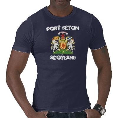 Foto Puerto Seton, Escocia con el escudo de armas real Camisetas foto 366553