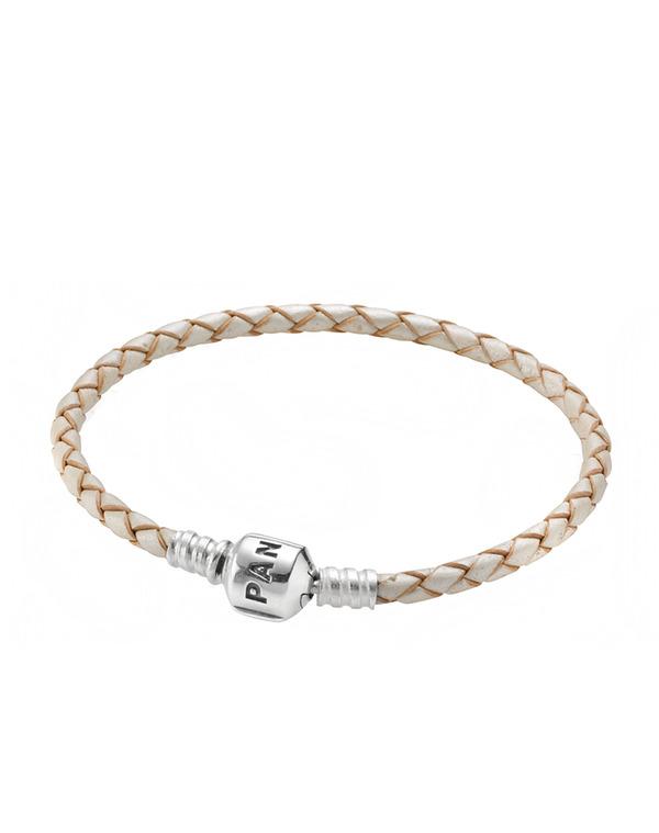 Foto Pulsera de cuero beige Pandora foto 303607