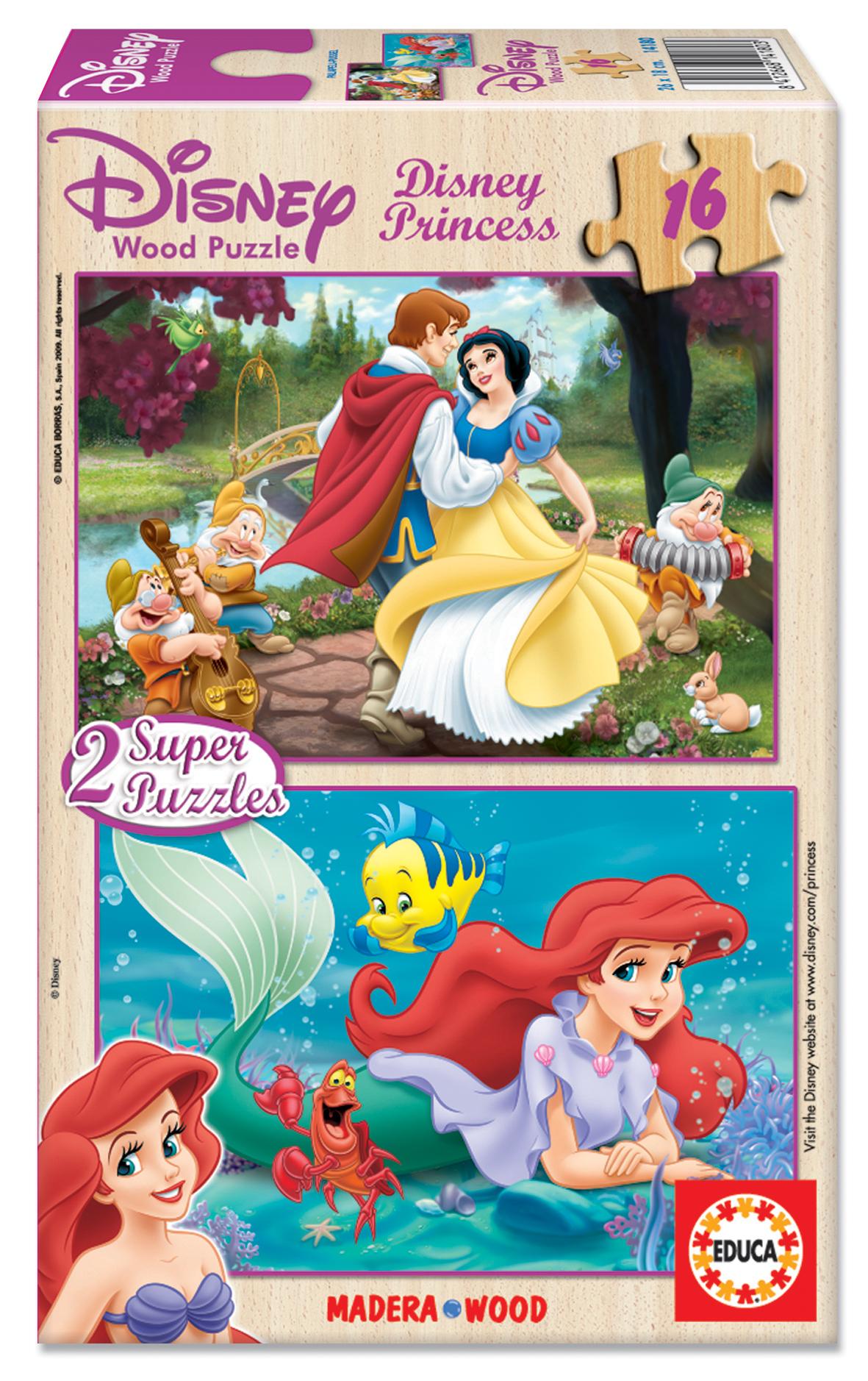 Foto Puzzle Blancanieves y La Sirenita 2x16 Piezas foto 315036