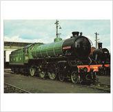 Foto Railway postcard lner b1 1306 mayflower carnforth shed 4-6-0 loco