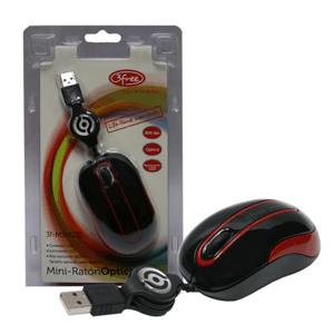 Foto Raton Mini Optico USB 3FREE Retractil 3F-MSM201-BR