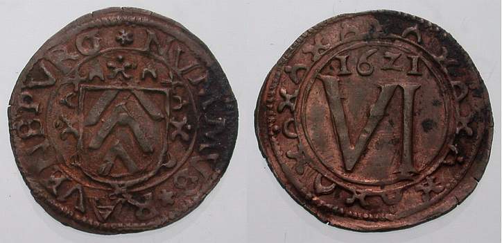 Foto Ravensberg, Grafschaft Kupfer-6-Pfennig 1621