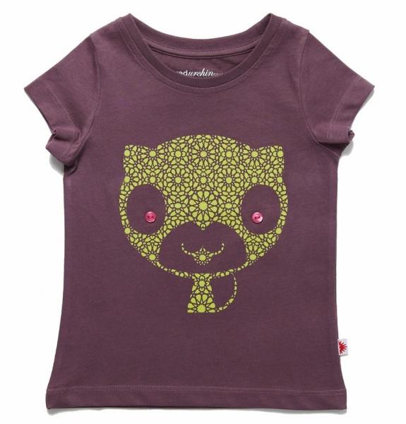 Foto Red Urchin Cat T-Shirt (Purple)