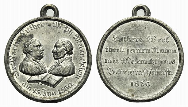 Foto Reformation Martin Luther, Religion und Ethik Zinn-Medaille 1830