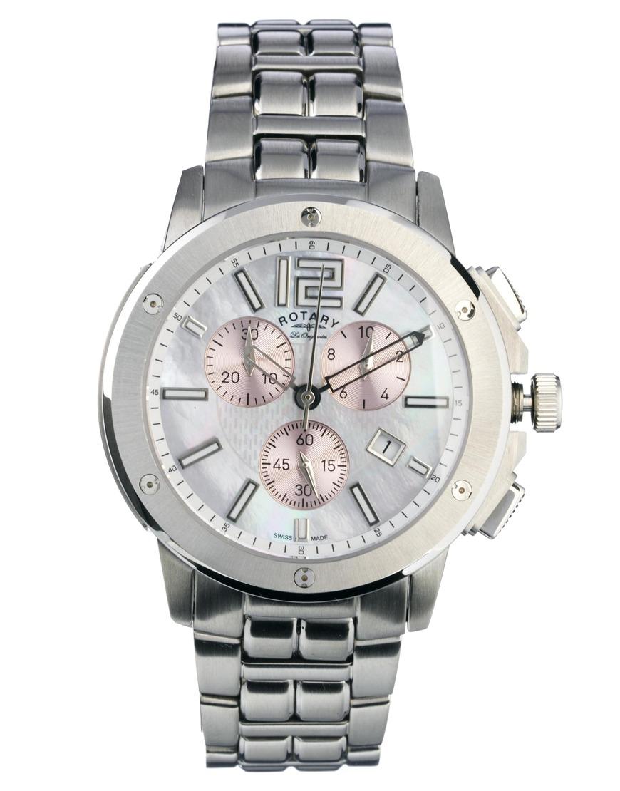 Foto Reloj de pulsera de acero inoxidable de Rotary Plateado foto 494725