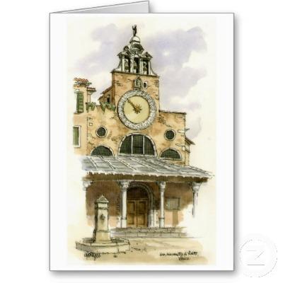 Foto Reloj Rialto - tarjeta de Venecia de felicitación foto 271726