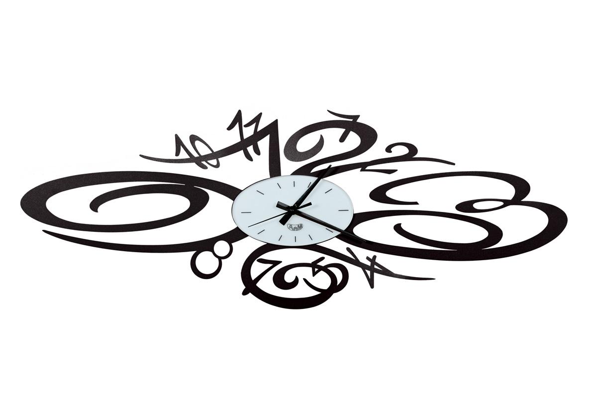 Foto Relojes de pared de diseño: modelo BURLESQUE negro. foto 959537