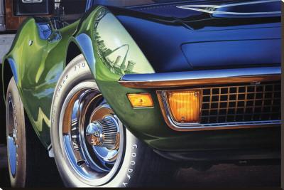 Foto Reproducción en lienzo de la lámina Corvette 1970 in St. Louis de Graham Reynold, 91x137 in. foto 555039
