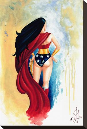 Foto Reproducción en lienzo de la lámina Wonder Woman de Jesso, 37x25 in. foto 924419