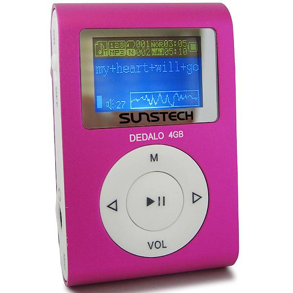 Foto Reproductor MP3 Sunstech Dédalo Rosa de 4 GB con radio FM y TFT 1,8