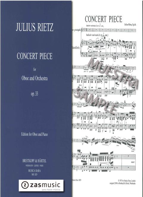Foto rietz, julius.: concert piece for oboe and orchestra op.33.