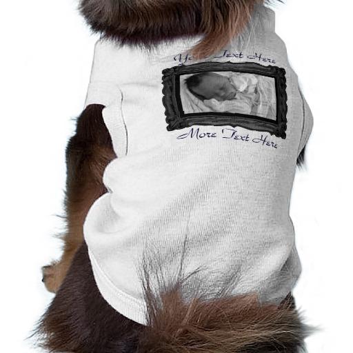 Foto Ropa negra del mascota del marco de la foto Camiseta De Perro foto 583355