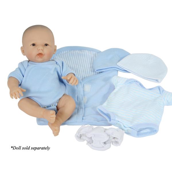 Foto Ropa para muñecos bebés Berenguer - 43 a 46 cm - rayas azul