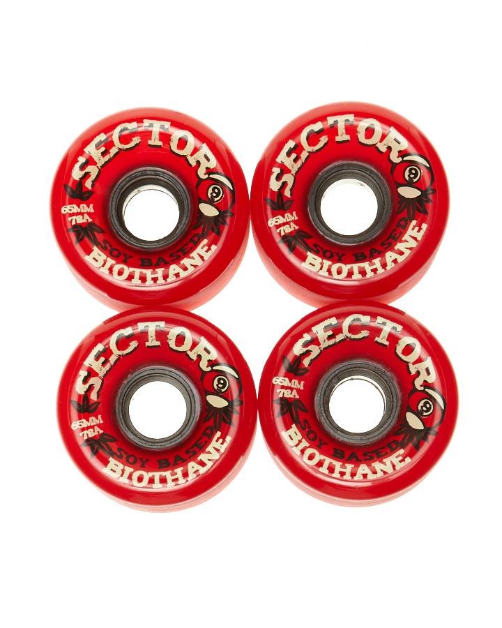 Foto Ruedas De 65 Mm Biothan De Sector 9 - Rojo
