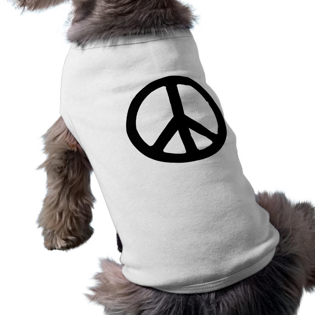 Foto Símbolo de paz blanco y negro Ropa Para Mascota foto 915329