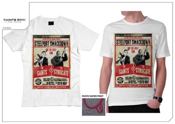 Foto Saints Row The Third Camiseta Steelport Smackdown Talla S foto 740019