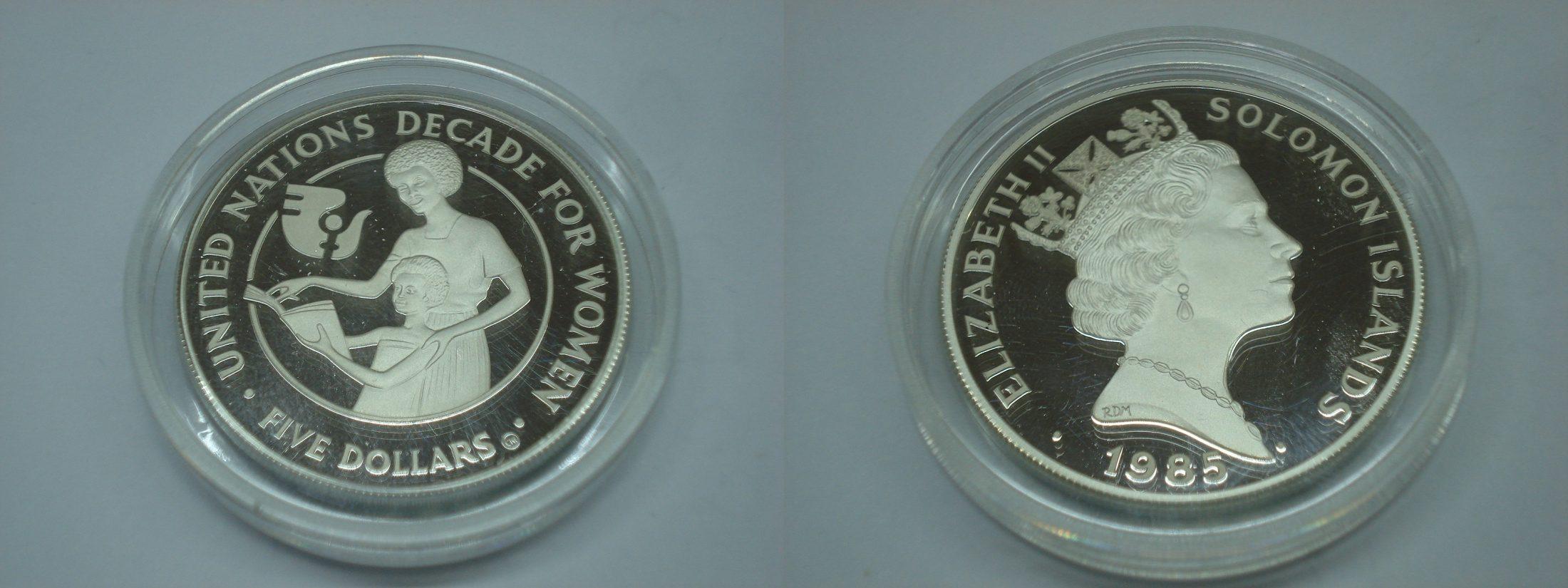 Foto Salomonen 5 Dollars 1985