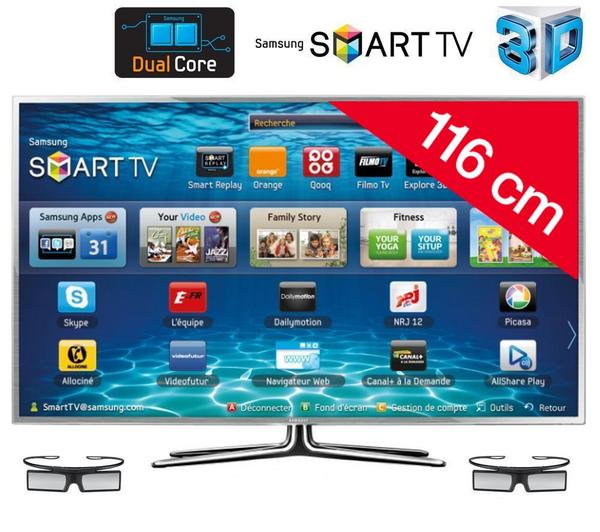 Foto Samsung televisor led smart tv 3d ue46es6900 + gafas 3d active ssg-410 foto 56044