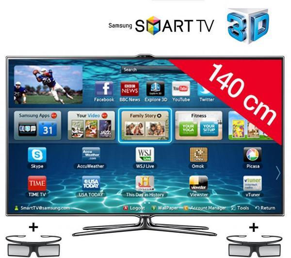 Foto Samsung televisor led smart tv 3d ue55es7000 + gafas 3d active ssg-410 foto 56064