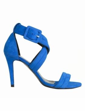 Foto Sandalia tacón m2 ante azul de mas34