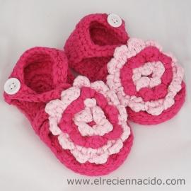 Foto Sandalias rosas de crochet foto 269107