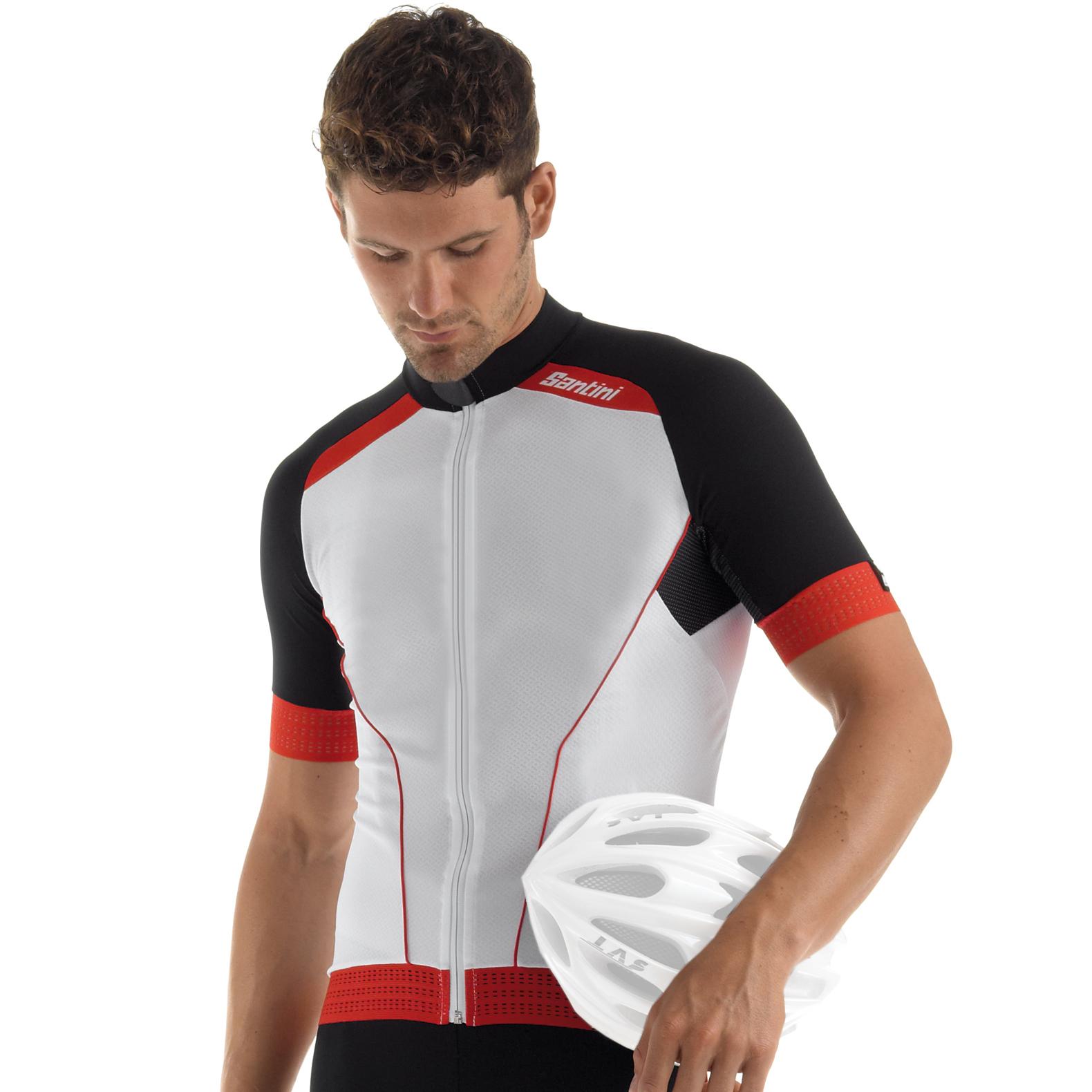 Foto Santini FS 94375 Tora Maillot para ciclismo caballeros nero blan, xxxl foto 265720