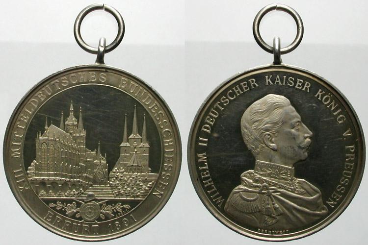 Foto Schützenmedaillen-Deutschland Tragbare Silbermedaille 1891 foto 150140