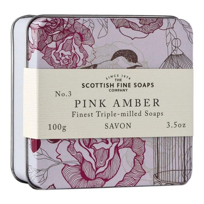 Foto Scottish Fine Soaps Vintage Pink Amber Soap Tin