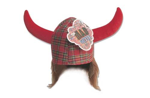 Foto Scottish Hagar Red Tartan Viking Novelty Hat