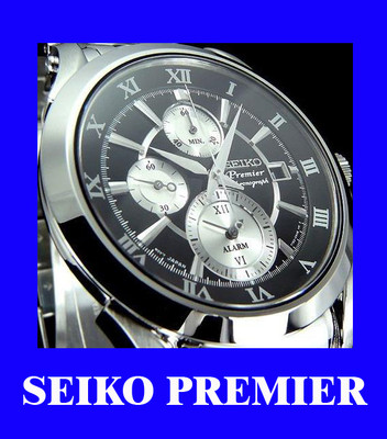Foto Seiko Premier Alarm Chronograph Mens Watch ★ Snad27p1 ★ Garantia + Manual + Caja foto 355848