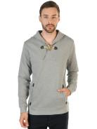 Foto Selected Sudadera Hoodie Cuello Chal con botón gris claro jaspea