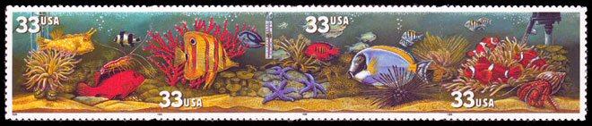 Foto Sello de Estados unidos 2908-2911 Peces de acuario foto 798110