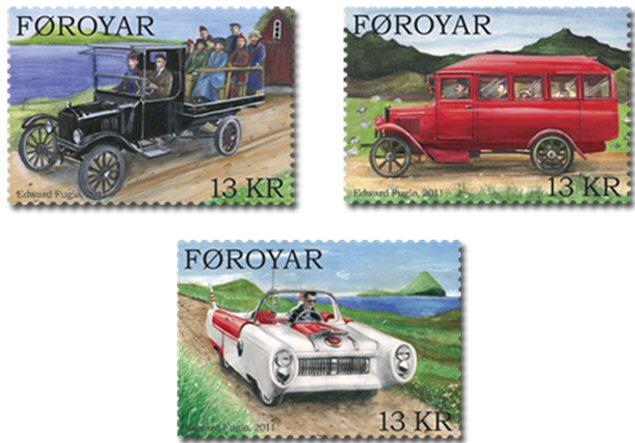 Foto Sello de Feroe 729-731 Automóviles de colección foto 754898