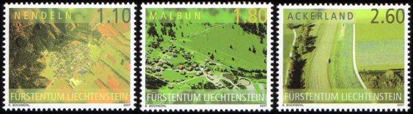Foto Sello de Liechtenstein 1386-1388 Liechtenstein desde un avión V foto 793272