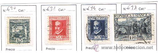 Foto serie completa de sellos de españa n 690 93 iii centenario lope foto 190355