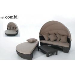 Foto SET COMBI Aluminio Rattan sintético
