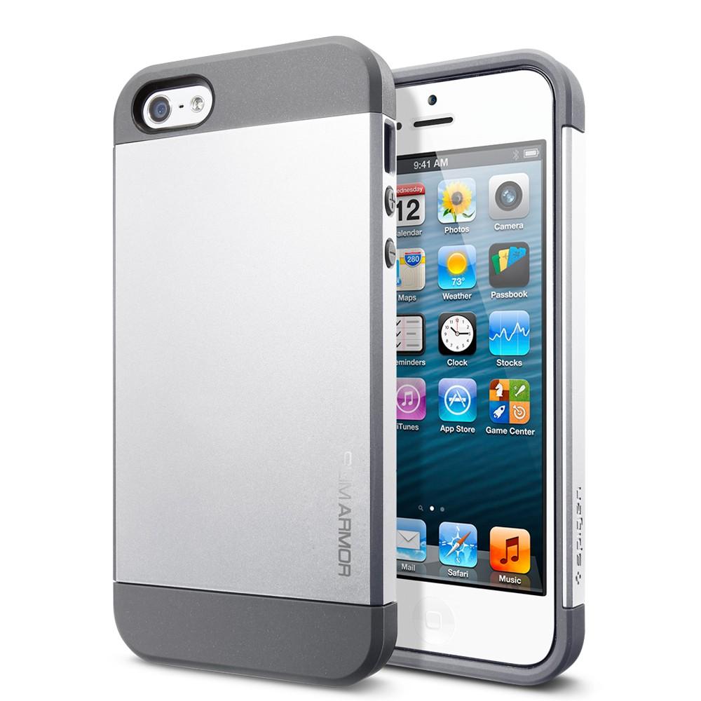 Foto SGP Spigen iPhone 5 Case Slim Armor Satin Silver