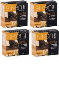 Foto Siken diet pack 4 barritas vainilla caramelo