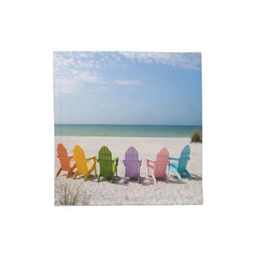 Foto Sillas de playa coloridas Servilleta Imprimida foto 614977