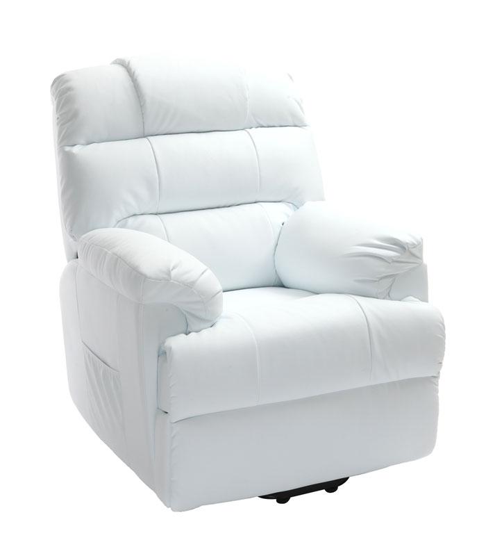 Foto Sillón Relax electrico blanco PHOEBE