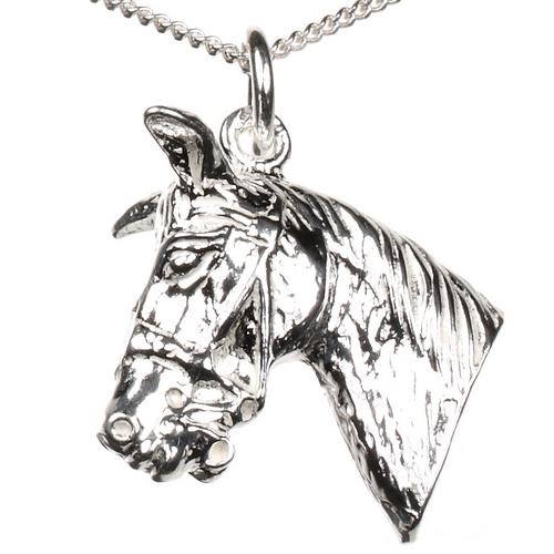 Foto Silver Charm Necklace Horse Head