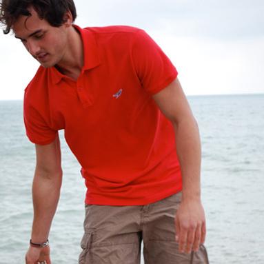 Foto Silverstick 'Columbus' Organic Cotton Polo Shirt (Mens - Cherry Red) foto 847592