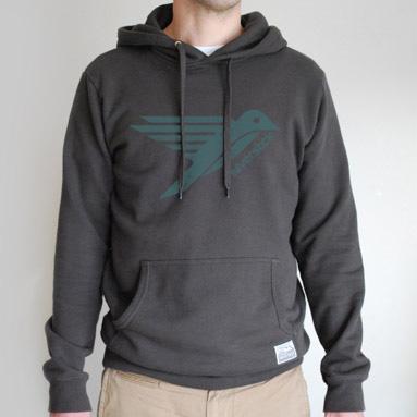 Foto Silverstick 'Ellerton' Bird Logo Hoodie (Mens - Olive) foto 847599