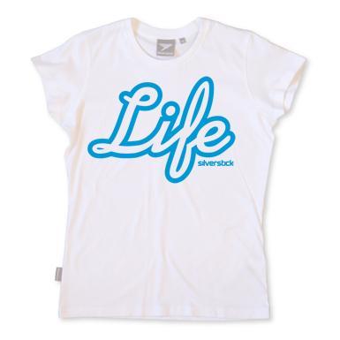 Foto Silverstick Organic Cotton 'Life' T-Shirt (Ladies - Snow White)