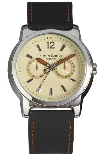 Foto Simon Carter Gents Black Leather Strap Watch WT1800C