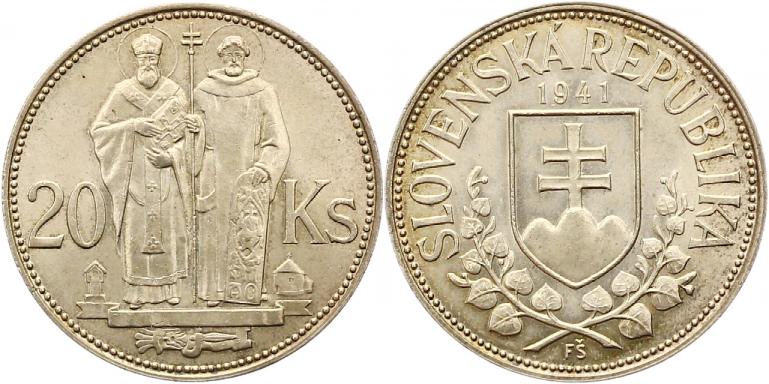 Foto Slowakei 20 Korun Kronen 1941