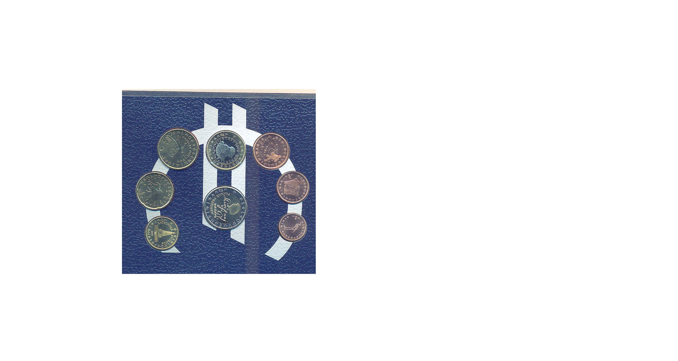 Foto Slowenien Euro: kompletter Kursmünzensatz = 8 Münzen 1 C bis 2 € 2007 foto 126604