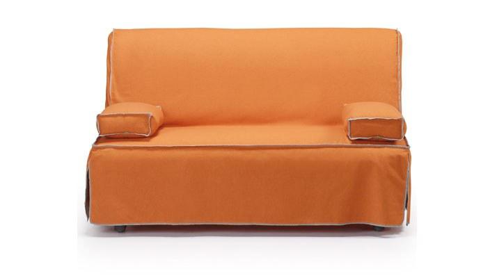 Foto Sofá cama 140 - naranja (con cojines) foto 881375