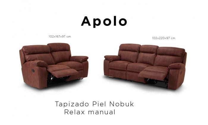 Foto Sofá de piel nobuk modelo apolo